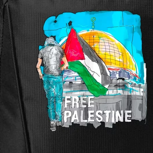 Free Palestine Save Gaza Ilustraion City Backpack