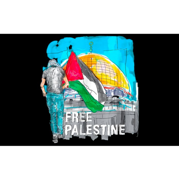 Free Palestine Save Gaza Ilustraion Bumper Sticker