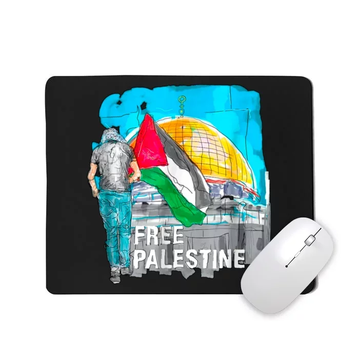 Free Palestine Save Gaza Ilustraion Mousepad