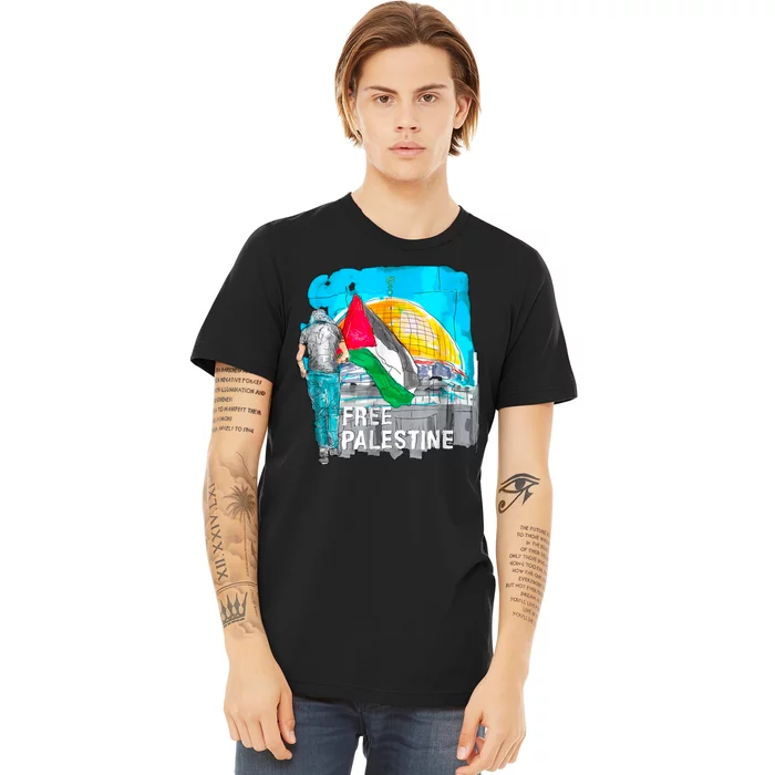 Free Palestine Save Gaza Ilustraion Premium T-Shirt