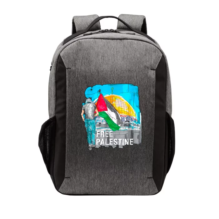 Free Palestine Save Gaza Ilustraion Vector Backpack