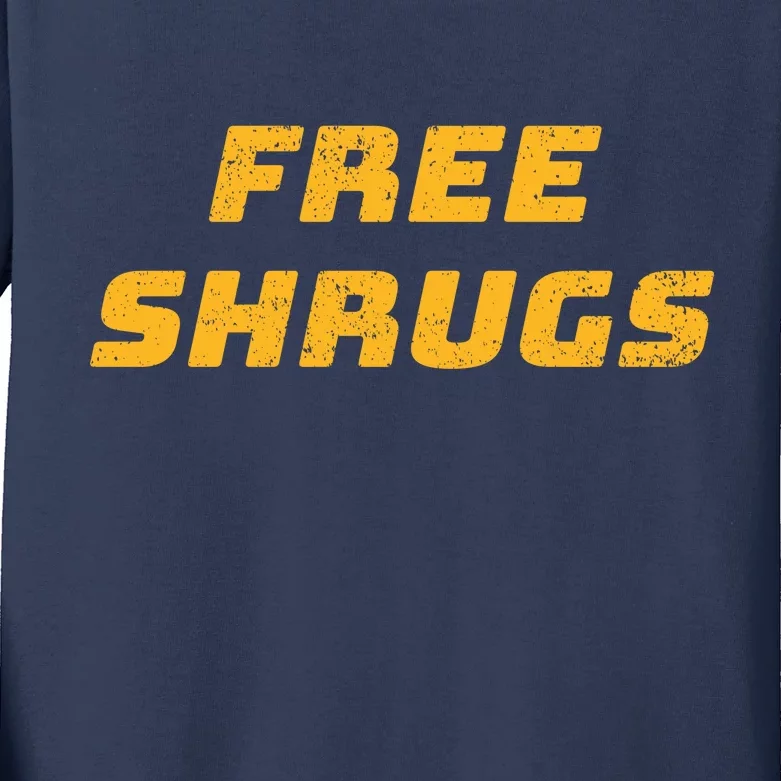 Free Shrugs Kids Long Sleeve Shirt