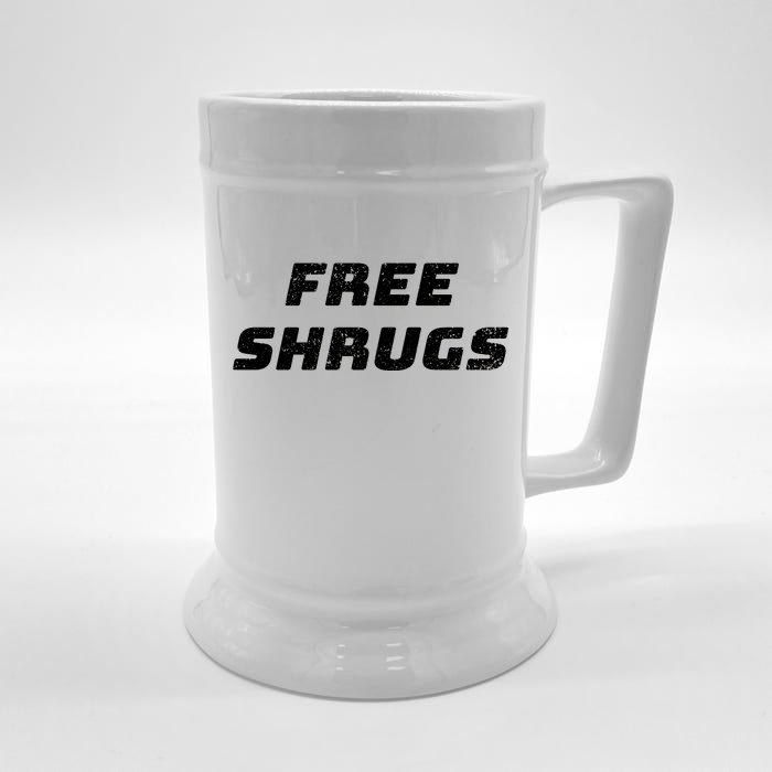 Free Shrugs Front & Back Beer Stein