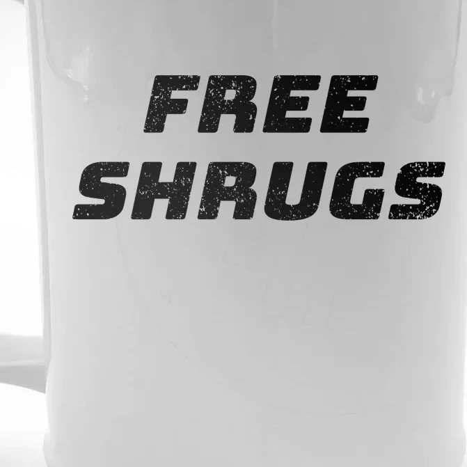 Free Shrugs Front & Back Beer Stein