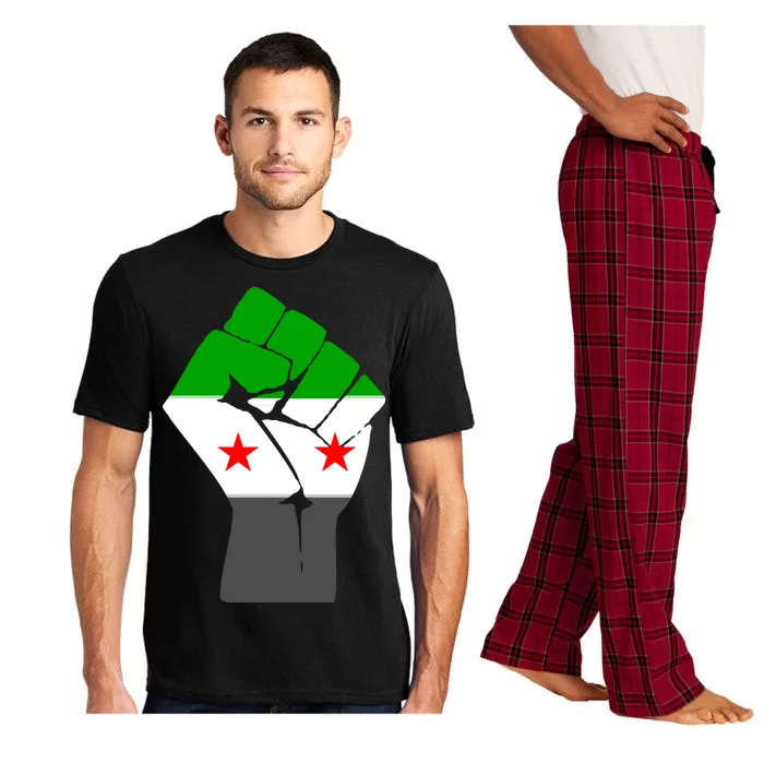 Free Syria Revolution Fist Flag Pajama Set