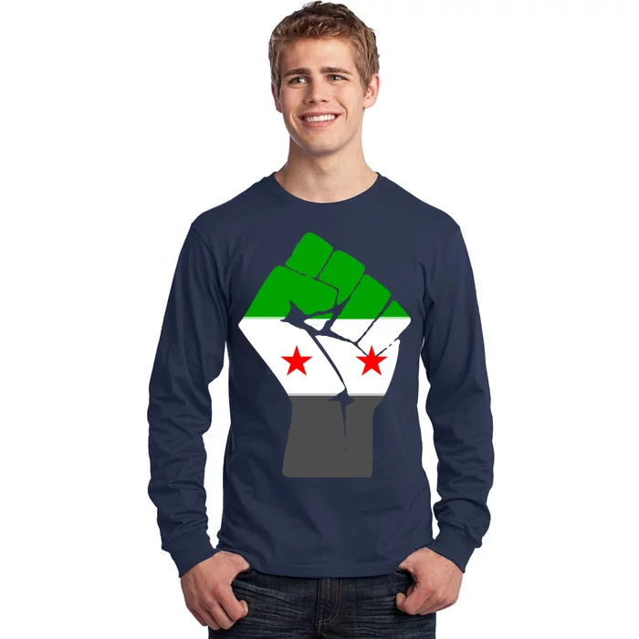 Free Syria Revolution Fist Flag Tall Long Sleeve T-Shirt