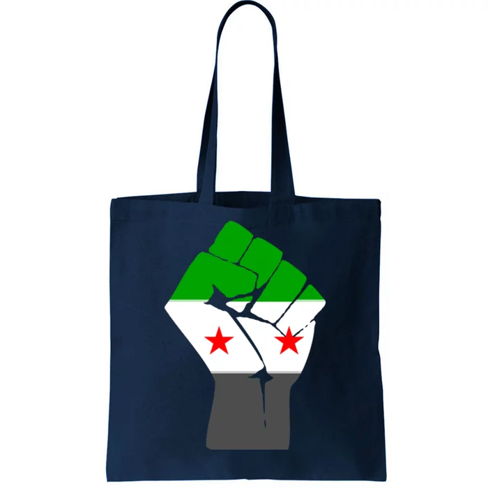 Free Syria Revolution Fist Flag Tote Bag