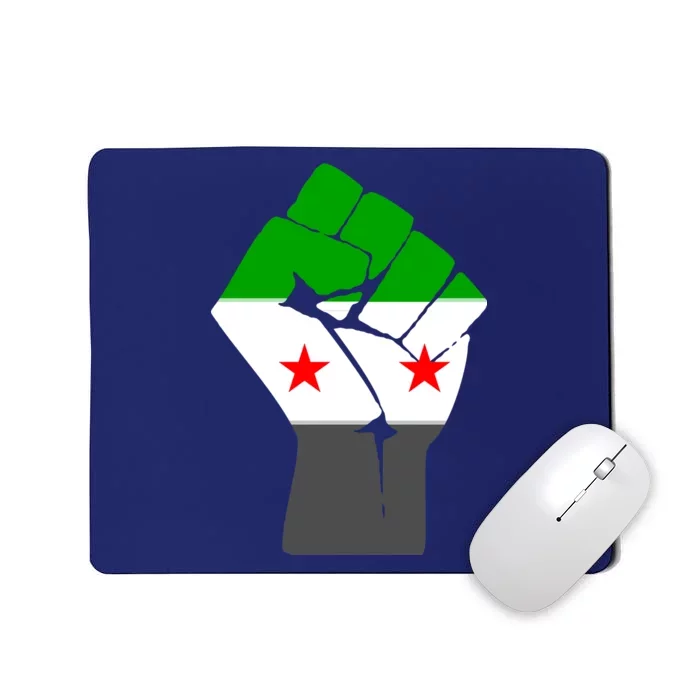 Free Syria Revolution Fist Flag Mousepad