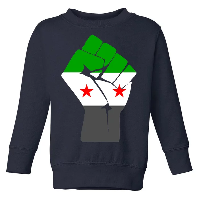 Free Syria Revolution Fist Flag Toddler Sweatshirt