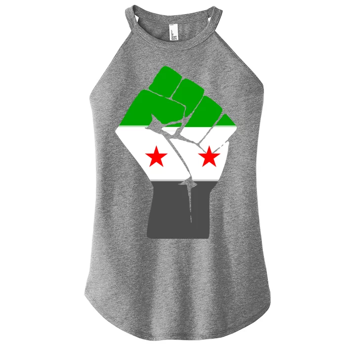 Free Syria Revolution Fist Flag Women’s Perfect Tri Rocker Tank