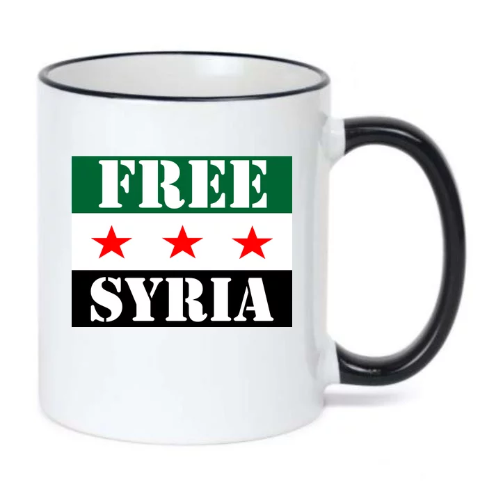 Free Syria Syrian Anti War Protest Strikes Black Color Changing Mug