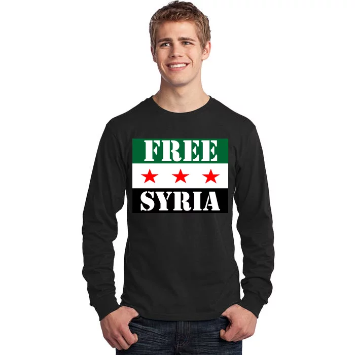 Free Syria Syrian Anti War Protest Strikes Tall Long Sleeve T-Shirt