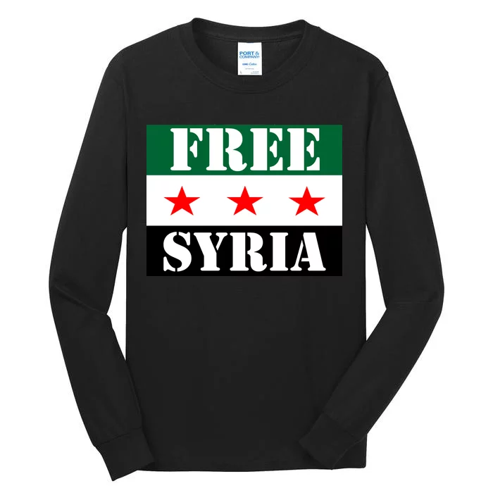 Free Syria Syrian Anti War Protest Strikes Tall Long Sleeve T-Shirt