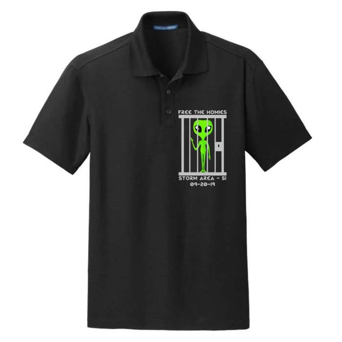 Free The Aliens Storm Area 51 Dry Zone Grid Performance Polo