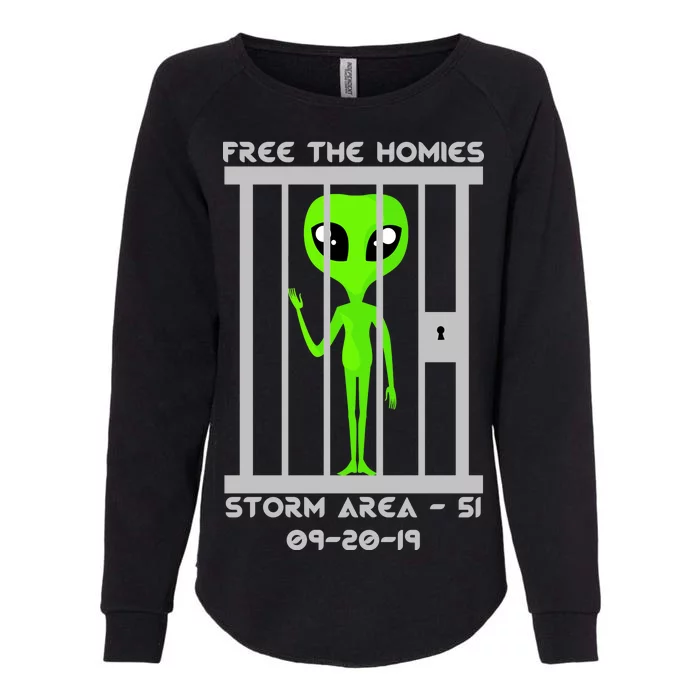 Free The Aliens Storm Area 51 Womens California Wash Sweatshirt