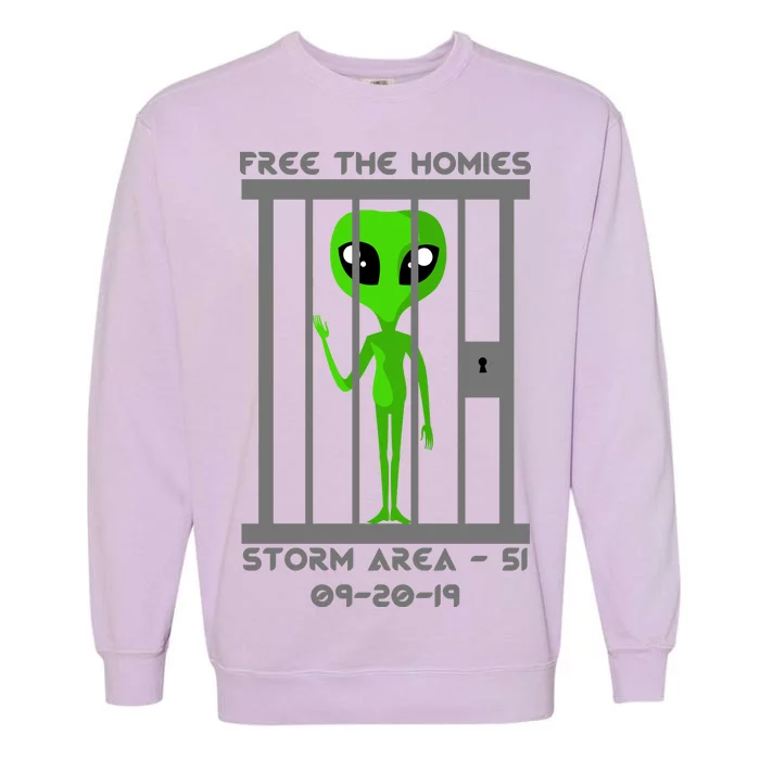 Free The Aliens Storm Area 51 Garment-Dyed Sweatshirt