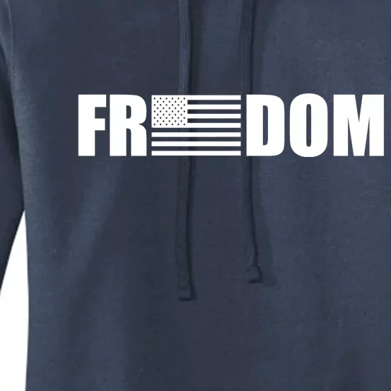 Freedom American Flag Women's Pullover Hoodie