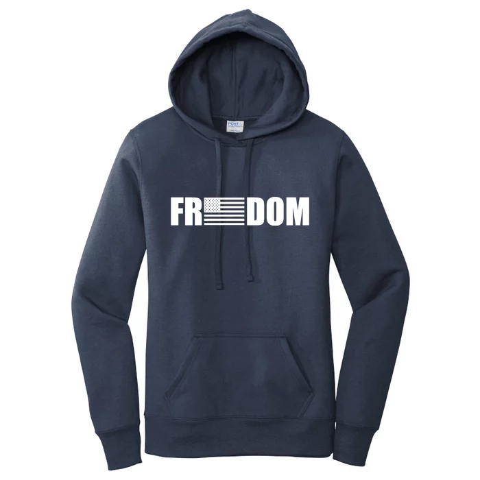 Freedom American Flag Women's Pullover Hoodie