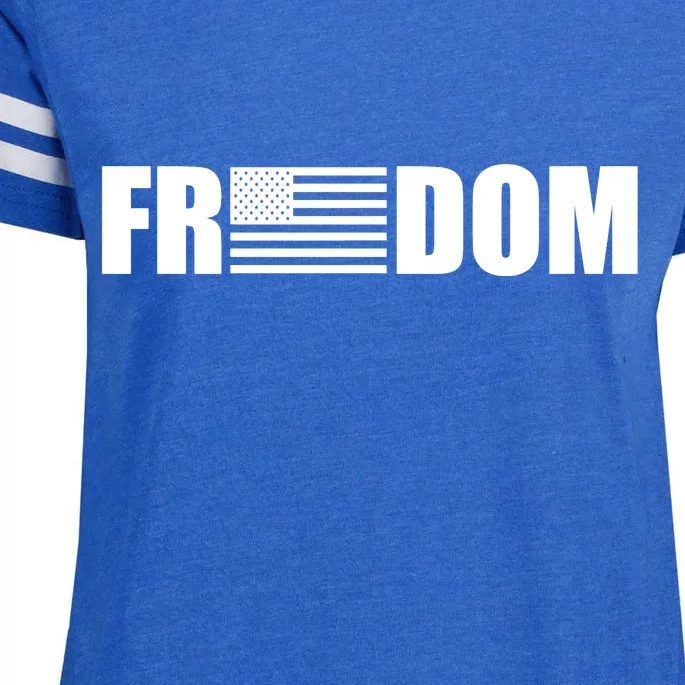 Freedom American Flag Enza Ladies Jersey Football T-Shirt