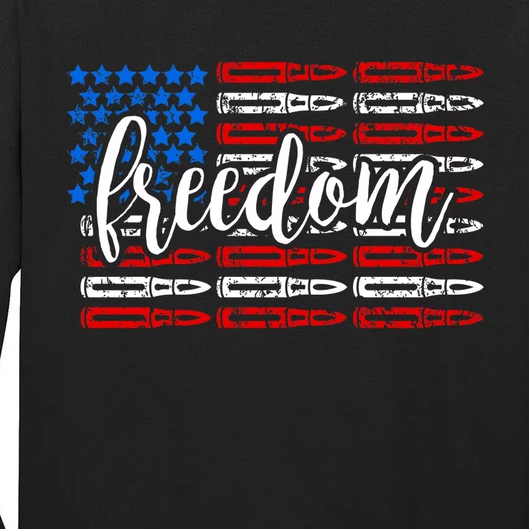 Freedom Bullet USA American Flag Tall Long Sleeve T-Shirt