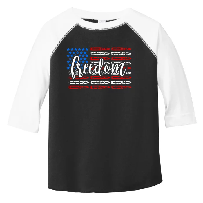 Freedom Bullet USA American Flag Toddler Fine Jersey T-Shirt