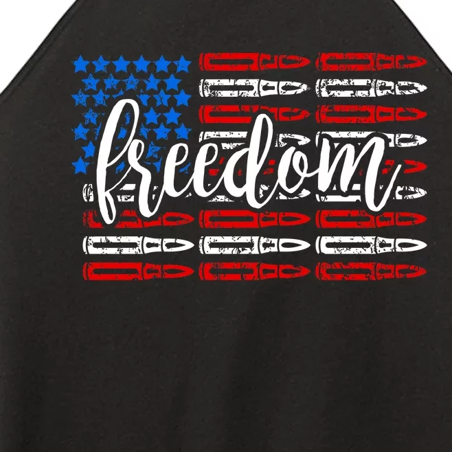 Freedom Bullet USA American Flag Women’s Perfect Tri Rocker Tank