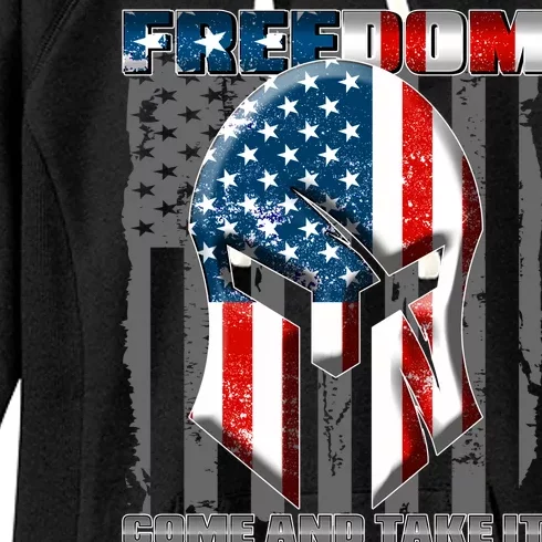 Freedom Come And Take It Gladiator US Flag Women's Fleece Hoodie