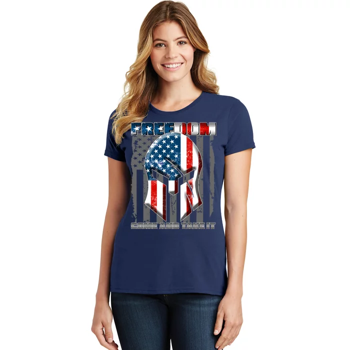 Freedom Come And Take It Gladiator US Flag Women's T-Shirt