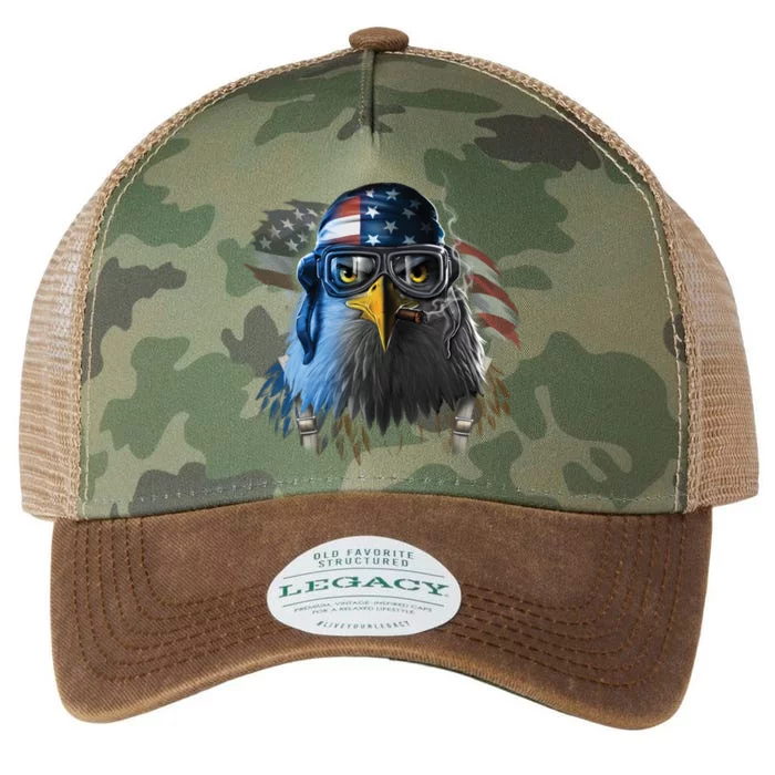 Freedom Fighter Bald American Eagle Legacy Tie Dye Trucker Hat