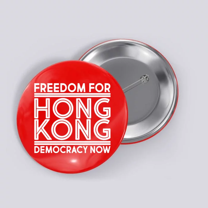 Freedom For Hong Kong Democracy Now Button