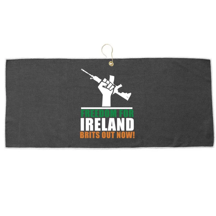 Freedom For Ireland Brits Out Now Large Microfiber Waffle Golf Towel