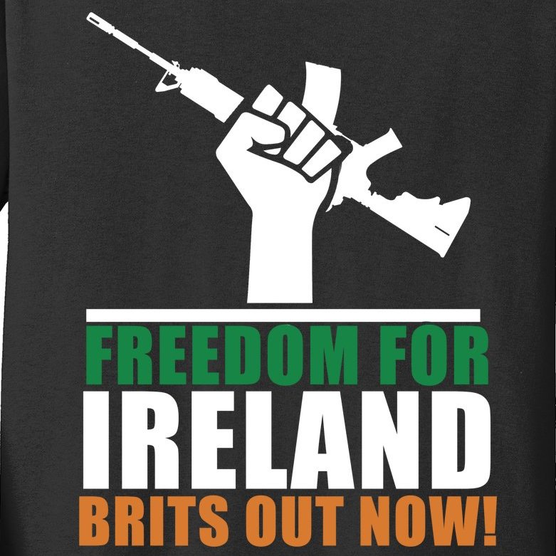 Freedom For Ireland Brits Out Now Kids Long Sleeve Shirt