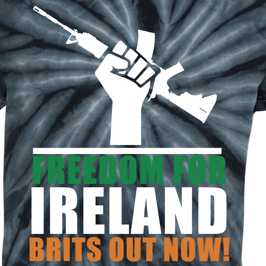 Freedom For Ireland Brits Out Now Kids Tie-Dye T-Shirt