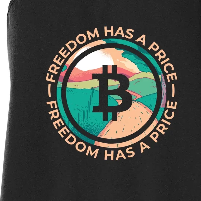 Freedom Has  Price Bitcoin Women's Racerback Tank