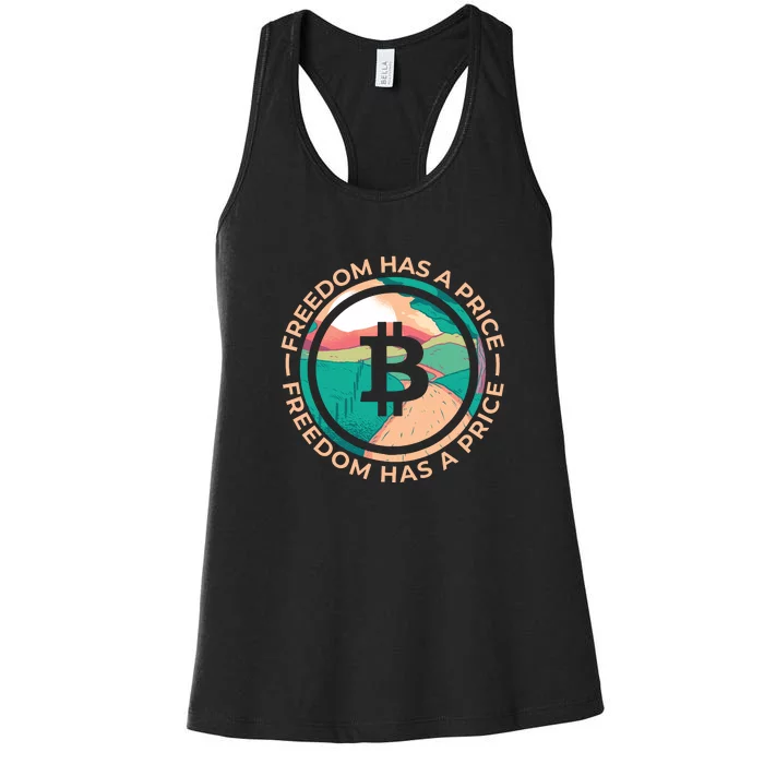 Freedom Has  Price Bitcoin Women's Racerback Tank