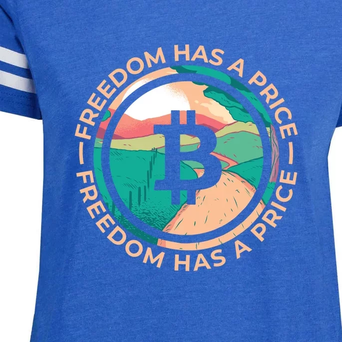 Freedom Has  Price Bitcoin Enza Ladies Jersey Football T-Shirt