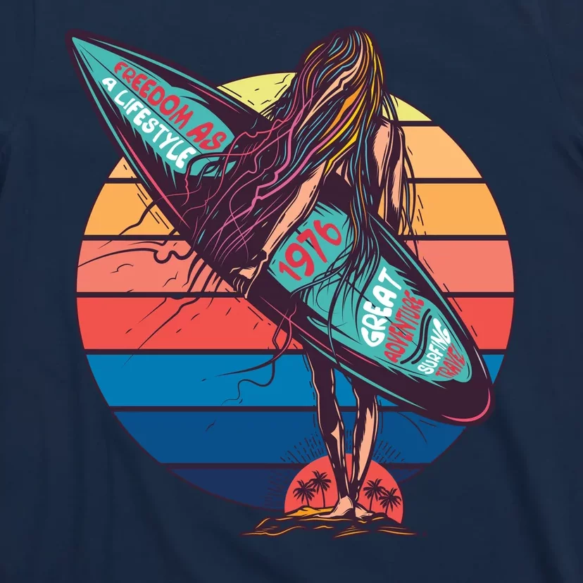 Freedom Is A Lifestyle Surfer T-Shirt