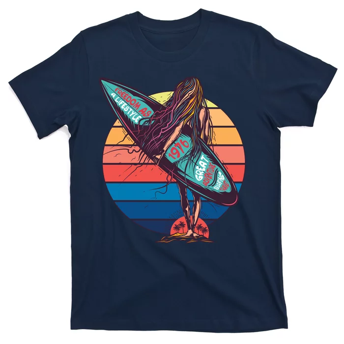 Freedom Is A Lifestyle Surfer T-Shirt