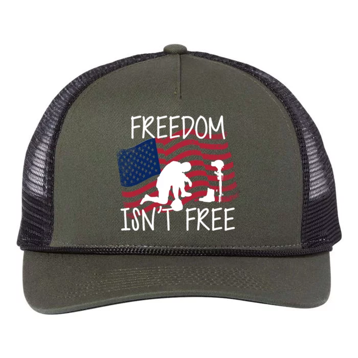 Freedom Isn't Free Retro Rope Trucker Hat Cap