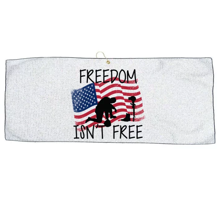 Freedom Isn't Free Large Microfiber Waffle Golf Towel