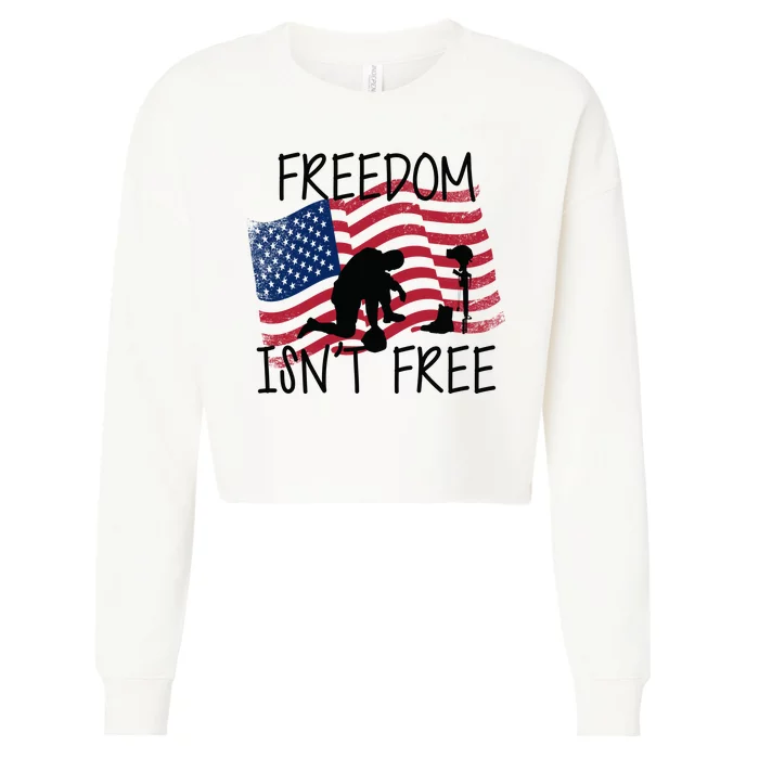 Freedom Isn't Free Cropped Pullover Crew