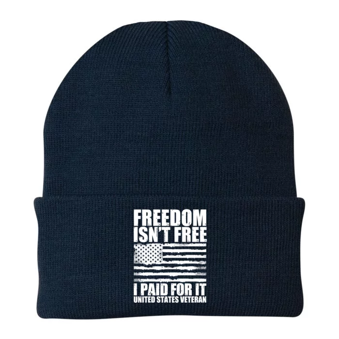 Freedom Isn't Free I Paid For It United States Veteran Knit Cap Winter Beanie