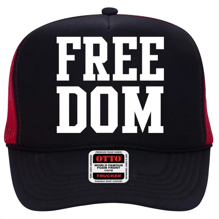 Freedom Logo High Crown Mesh Trucker Hat