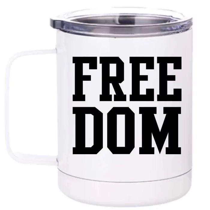 Freedom Logo Front & Back 12oz Stainless Steel Tumbler Cup