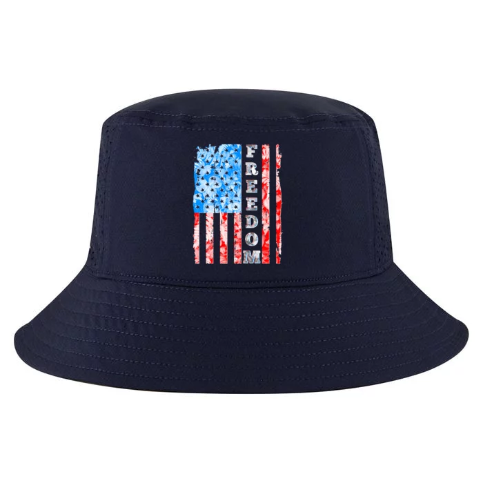 Freedom Nature USA Flag Cool Comfort Performance Bucket Hat