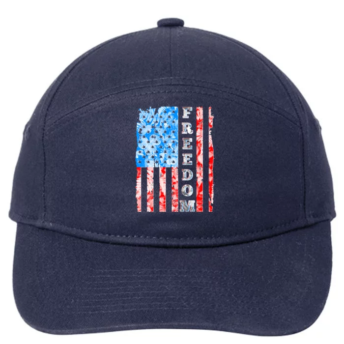 Freedom Nature USA Flag 7-Panel Snapback Hat