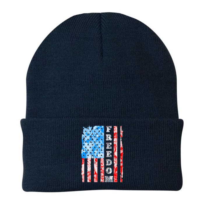 Freedom Nature USA Flag Knit Cap Winter Beanie