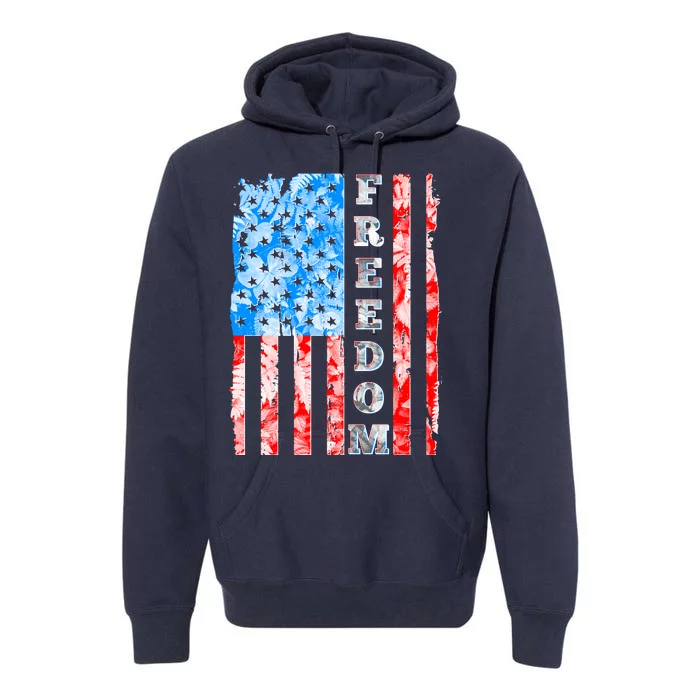 Freedom Nature USA Flag Premium Hoodie