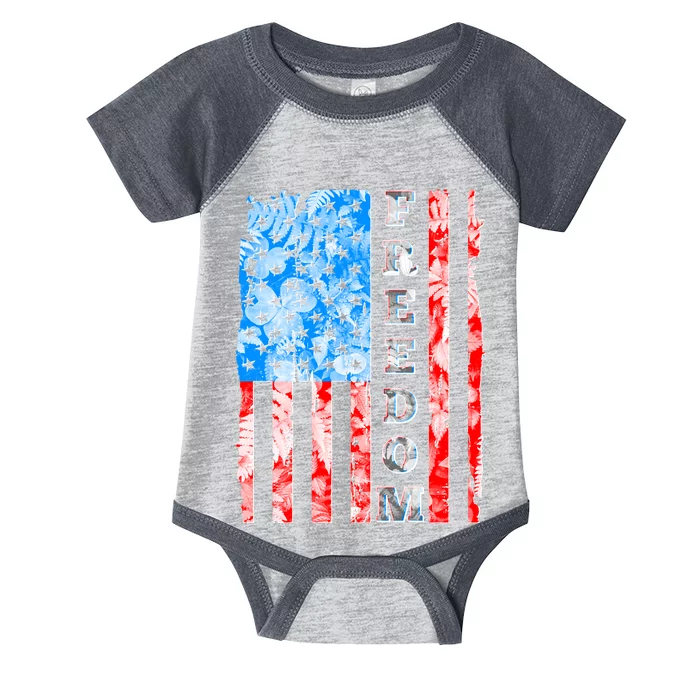 Freedom Nature USA Flag Infant Baby Jersey Bodysuit