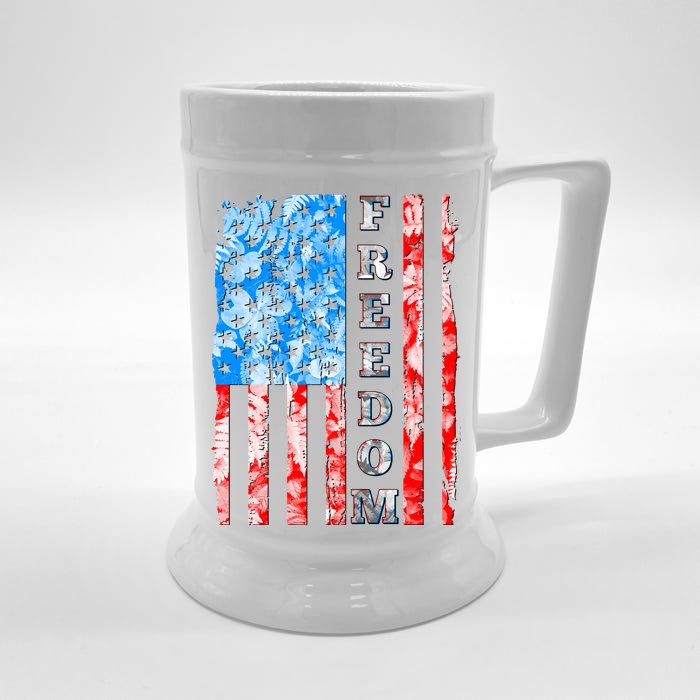 Freedom Nature USA Flag Front & Back Beer Stein